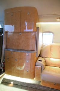 2000 Learjet 60 - 208 Teak Galley
