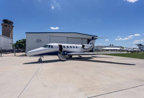650-7035 Citation VII For Sale - Angled Left Profile with Door Open