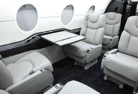 Beechjet 400xp RK-378 Cabin Seating Angled With Tables