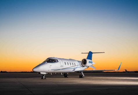 Learjet 60 60-295 Angled profile bright