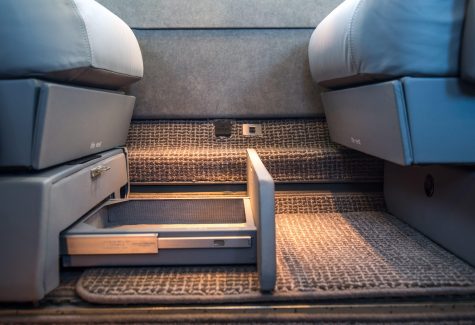 Learjet 60 60-295 Seating Storage Side View