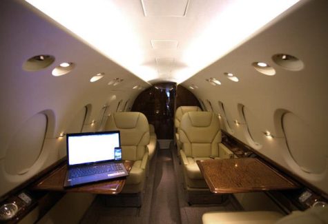 Hawker 800xp interior cabin aft