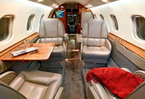 Learjet 60-259 Cabin Seating Looking Forward